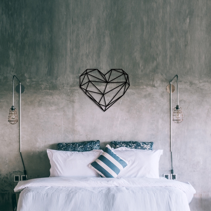Decorazione da muro 47x40 cm cuore metallo