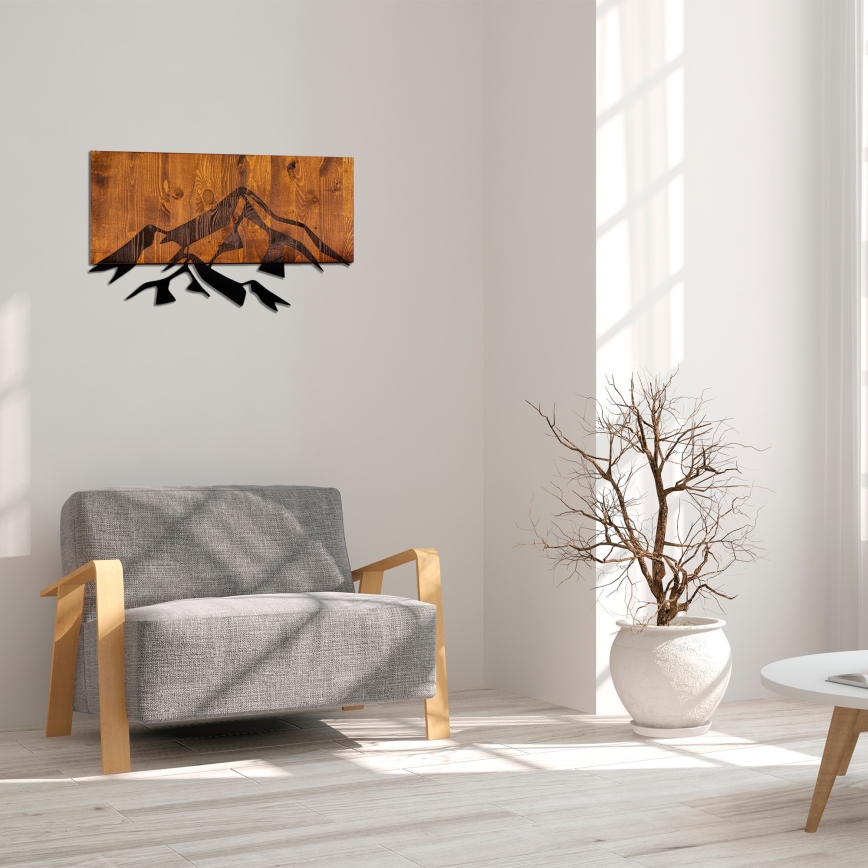 Decorazione da muro 58x36 cm montagne