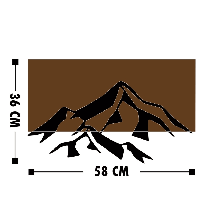 Decorazione da muro 58x36 cm montagne