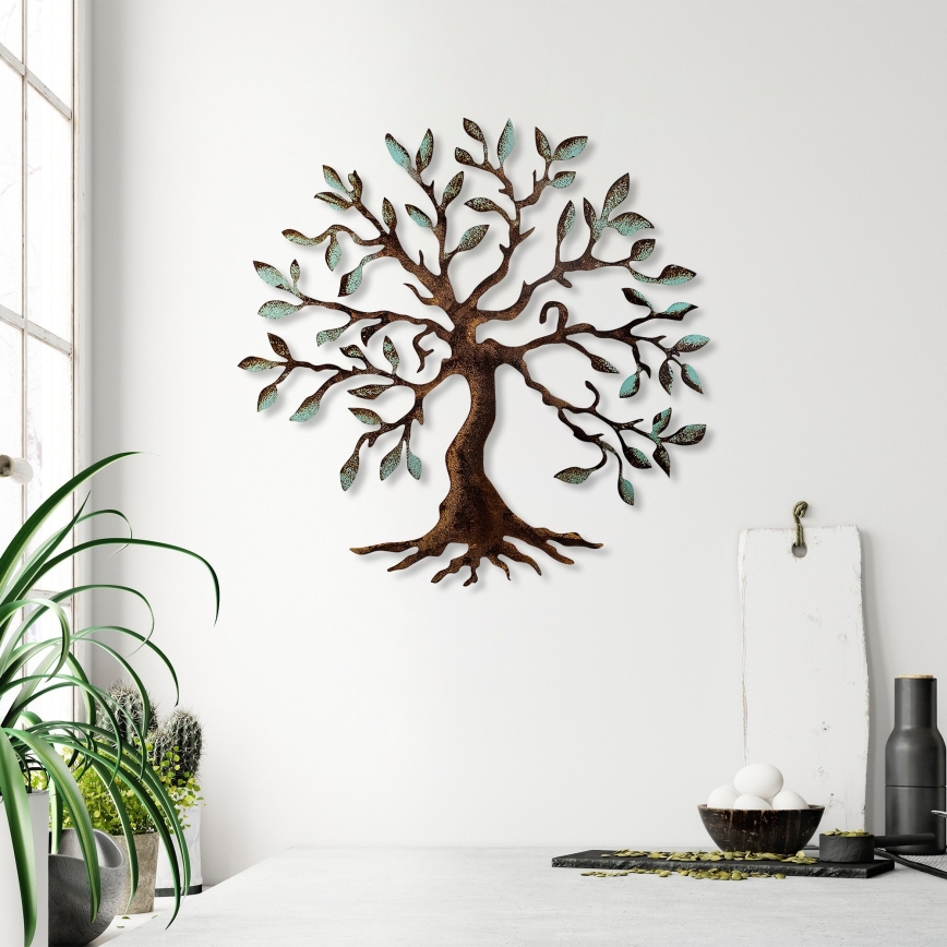 Decorazione da muro 60x60 cm albero metallo