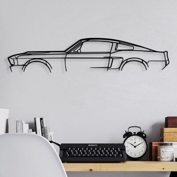 Decorazione da muro 70x15 cm car metallo