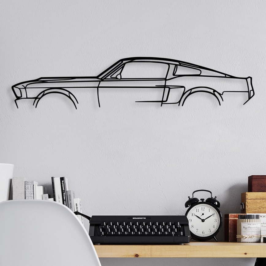 Decorazione da muro 70x15 cm car metallo