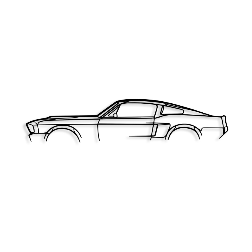 Decorazione da muro 70x15 cm car metallo