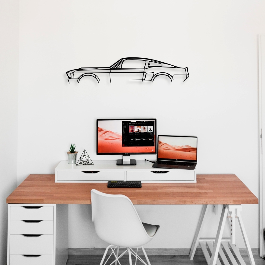 Decorazione da muro 70x15 cm car metallo