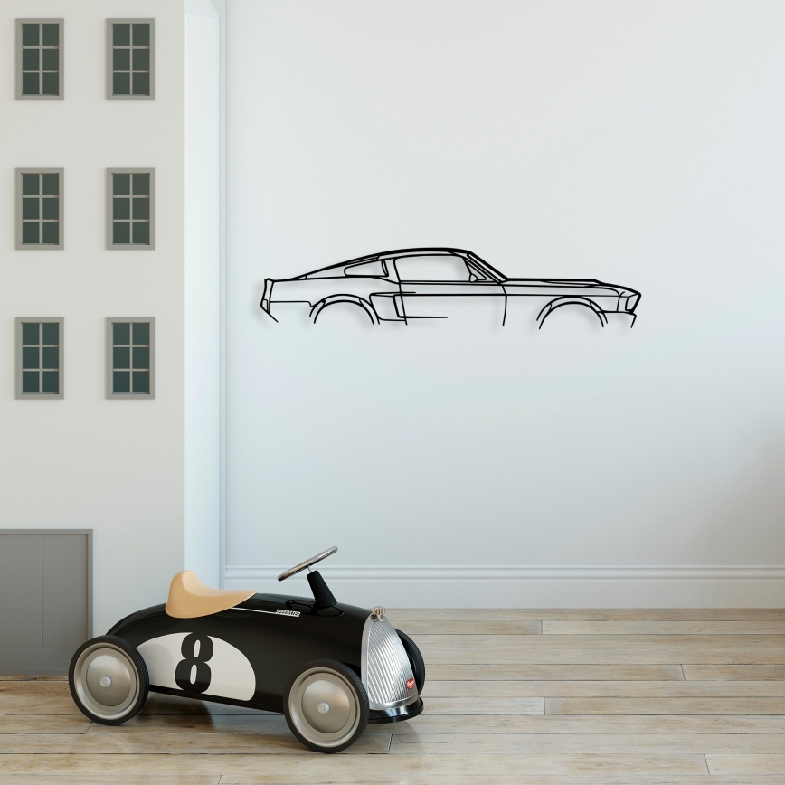 Decorazione da muro 70x15 cm car metallo