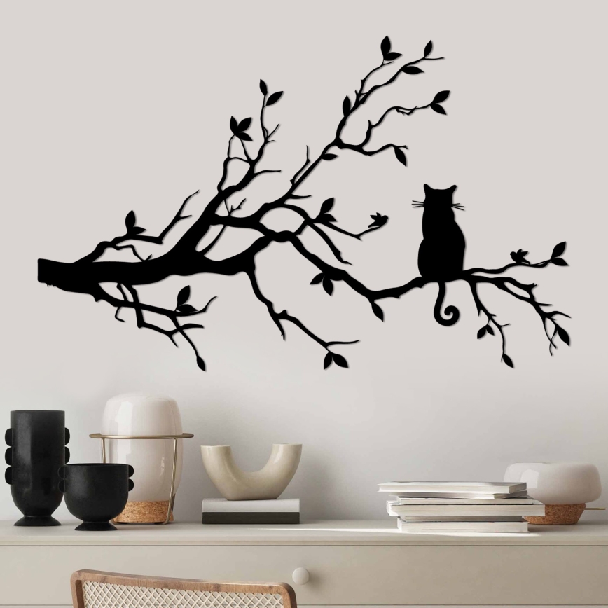 Decorazione da muro 80x50 cm ramo metallo