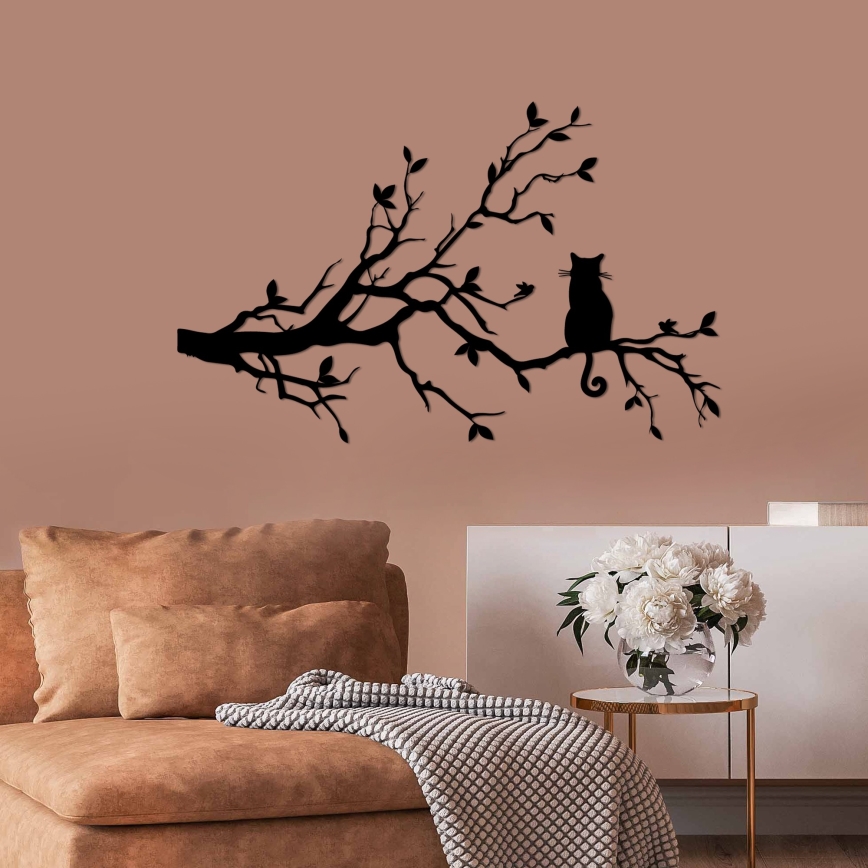 Decorazione da muro 80x50 cm ramo metallo