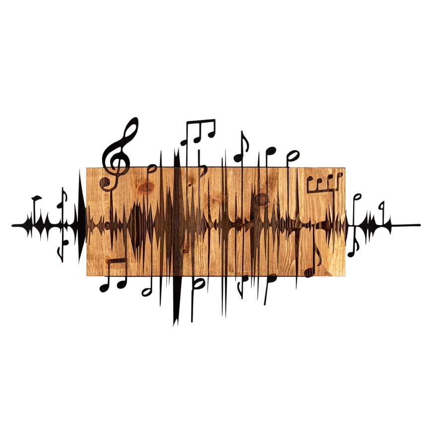 Decorazione da muro 90x47 cm appunti legno/metallo