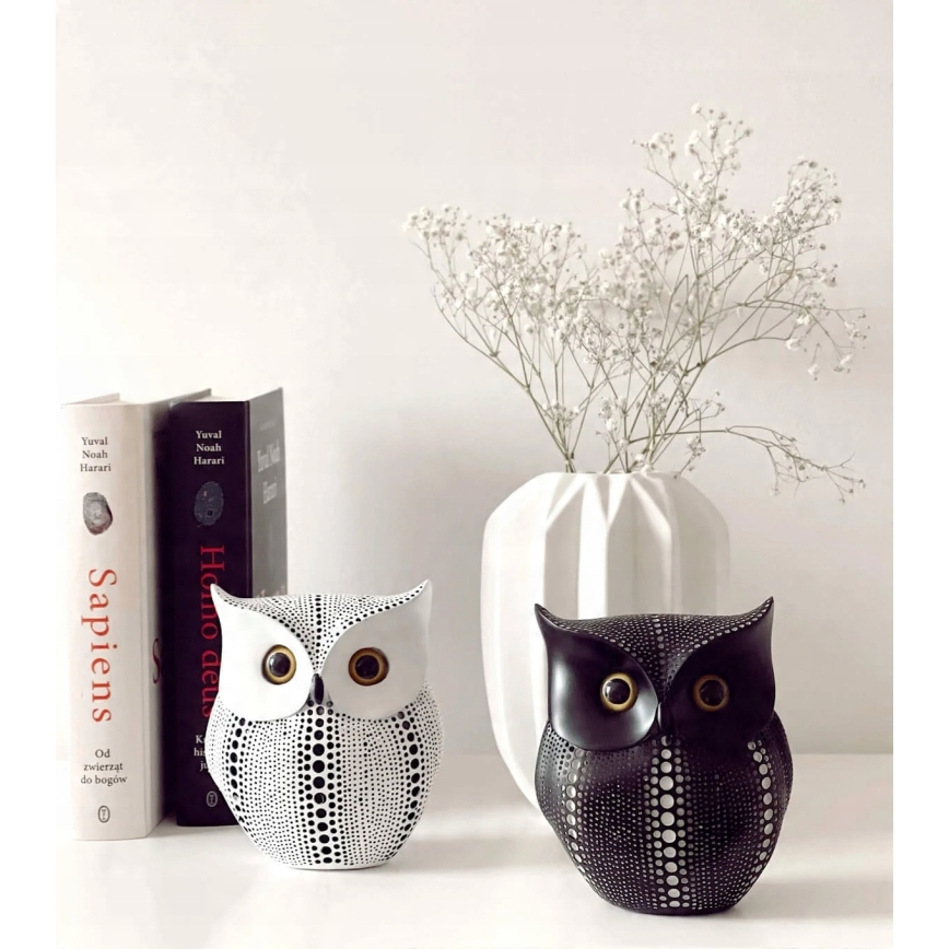 Decorazione da tavolo, 15 cm, bianco/nero