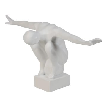 Decorazione da tavolo 19,5 x 16 x 38,5 cm resina/bianca