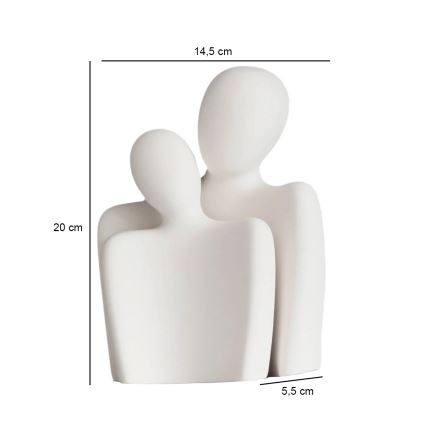 Decorazione da tavolo, 20 x 5,5 x 14,5 cm, bianco