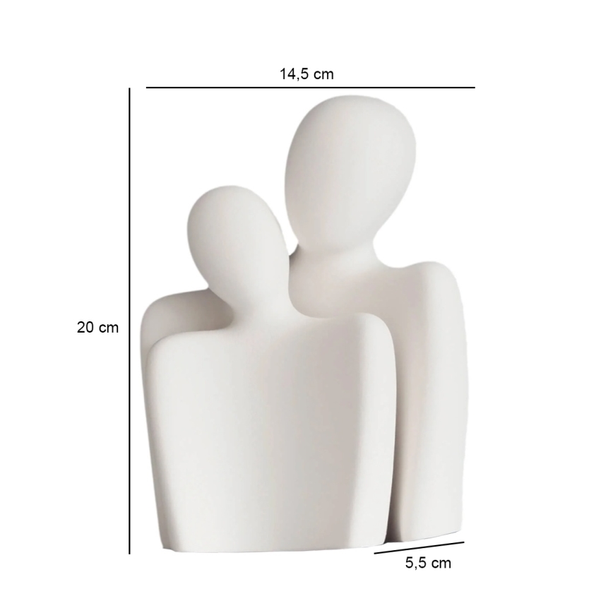 Decorazione da tavolo, 20 x 5,5 x 14,5 cm, bianco