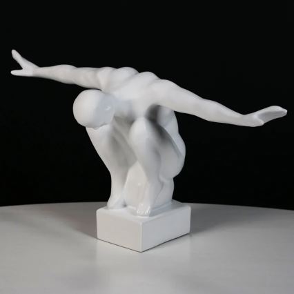 Decorazione da tavolo 20x16x41 cm resina/bianco