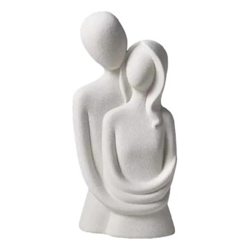 Decorazione da tavolo in ceramica 21x8,5x10 cm bianca