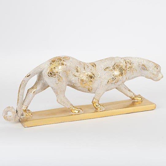 Decorazione da tavolo pantera 10,5x16,7x42,5 cm