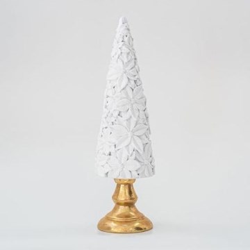 Decorazione natalizia 40 cm albero bianco