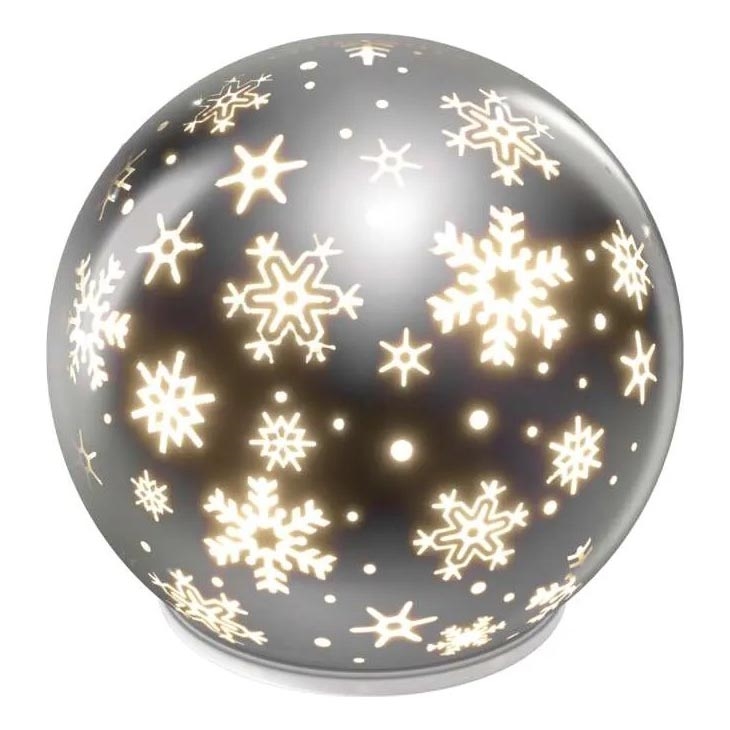 Decorazione natalizia a LED 0,3 W, alimentazione 3xAA — sfera Ø 12 cm