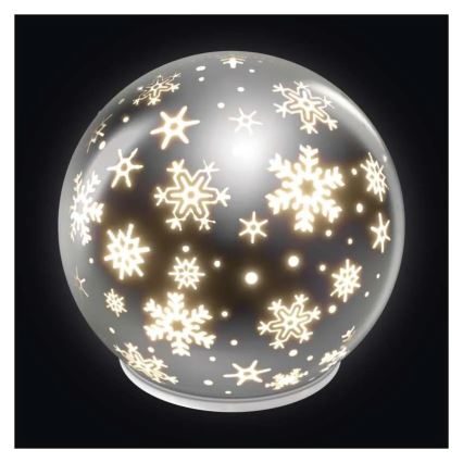 Decorazione natalizia a LED 0,3 W, alimentazione 3xAA — sfera Ø 12 cm