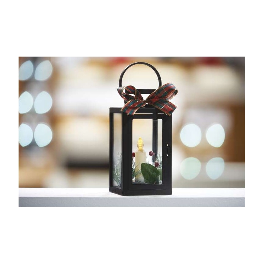 Decorazione natalizia a LED, 3x AAA, nera