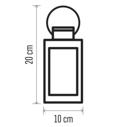 Decorazione natalizia a LED, 3x AAA, nera