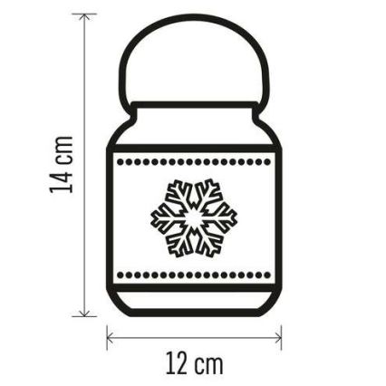 Decorazione natalizia a LED, 3xAAA, bianca