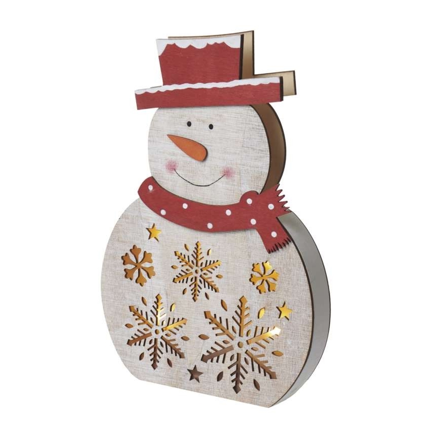 Decorazione natalizia a LED 5xLED/2xAA pupazzo di neve