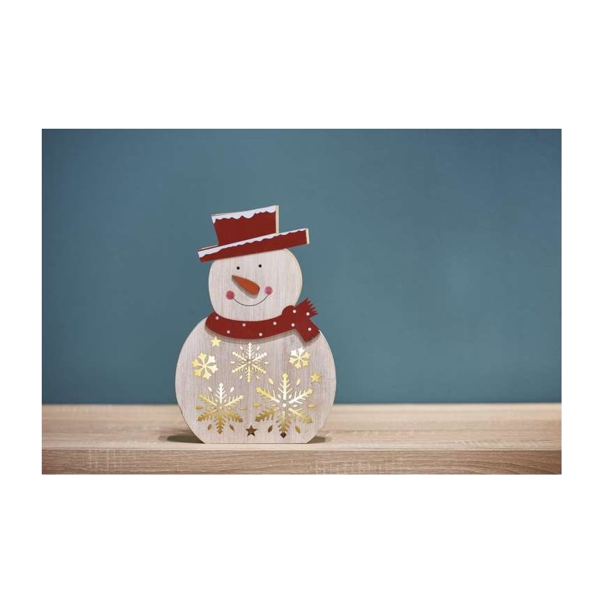 Decorazione natalizia a LED 5xLED/2xAA pupazzo di neve