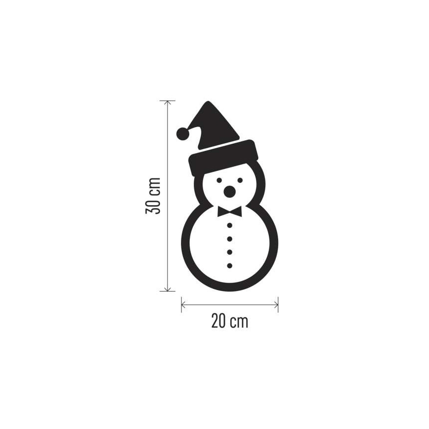 Decorazione natalizia a LED 5xLED/2xAA pupazzo di neve