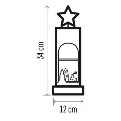 Decorazione natalizia a LED 5xLED/2xAA stella