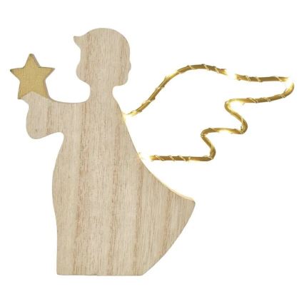 Decorazione natalizia a LED, 8 LED, alimentata da 2 batterie AAA — Angelo