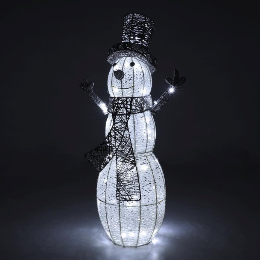Decorazione natalizia a LED per esterno LED/3,6W/230V/bianco freddo 75 cm IP44 pupazzo di neve