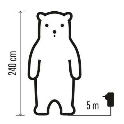 Decorazione natalizia da esterno LED 4xLED/13W/230V IP44 orso