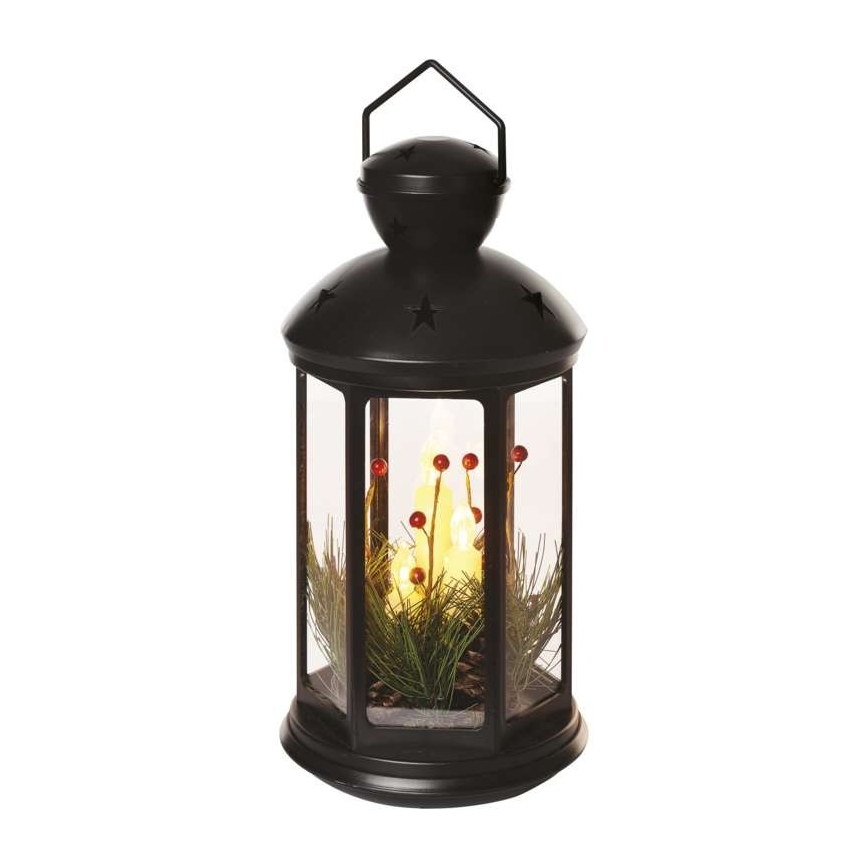 Decorazione natalizia LED 1xLED/3xAAA nero
