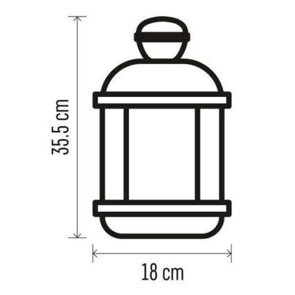 Decorazione natalizia LED 1xLED/3xAAA nero