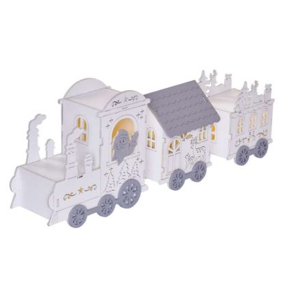 Decorazione natalizia LED 3xLED/2xAA grigio