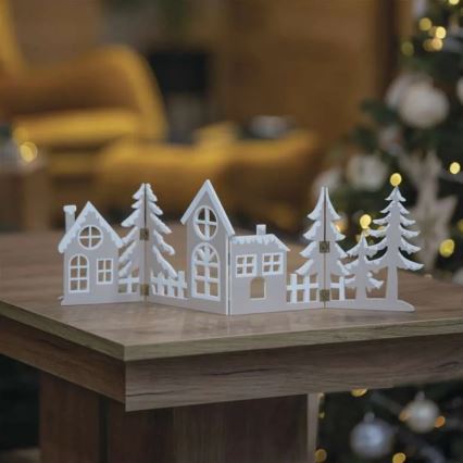 Decorazione natalizia LED 40xLED/2xAA bianco caldo città