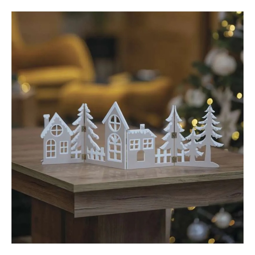 Decorazione natalizia LED 40xLED/2xAA bianco caldo città