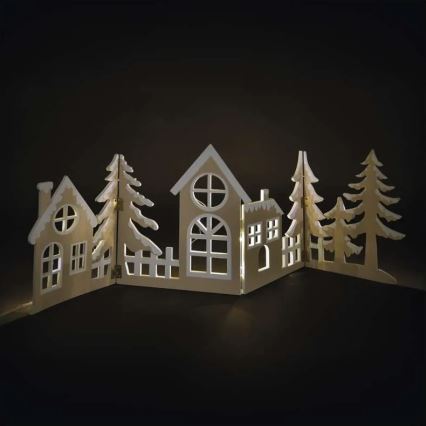 Decorazione natalizia LED 40xLED/2xAA bianco caldo città