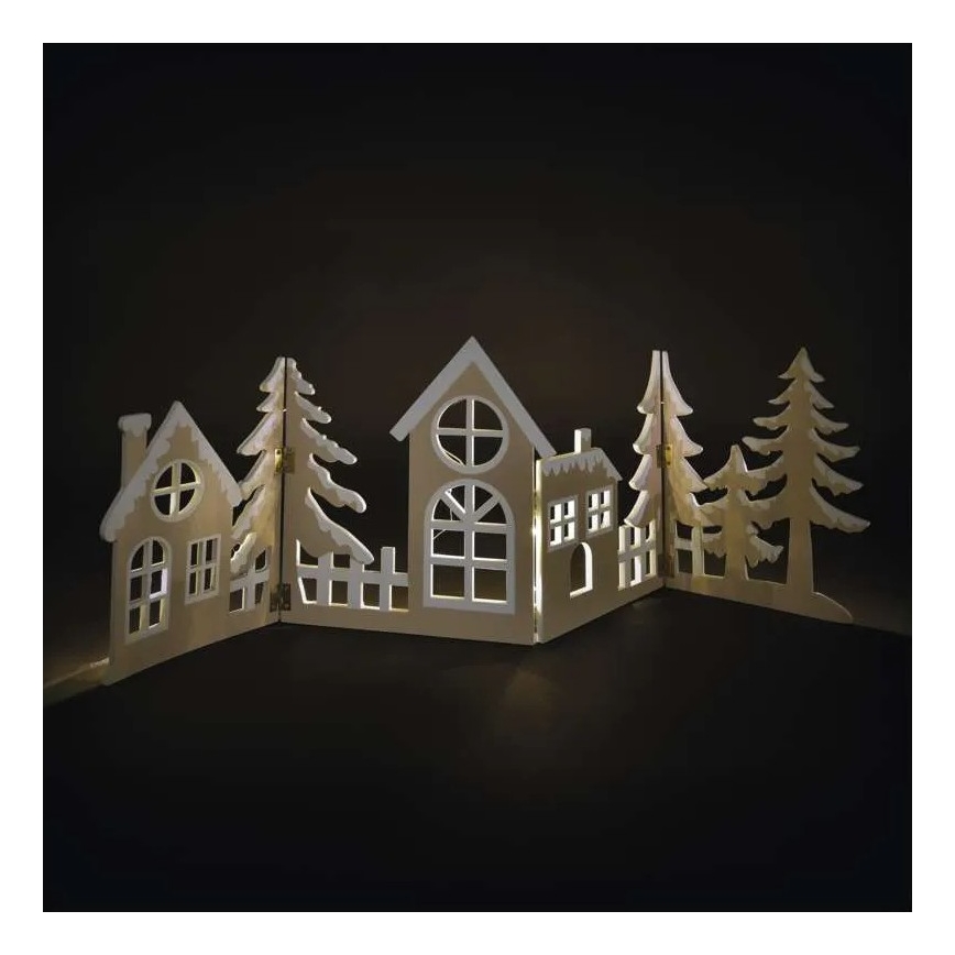 Decorazione natalizia LED 40xLED/2xAA bianco caldo città