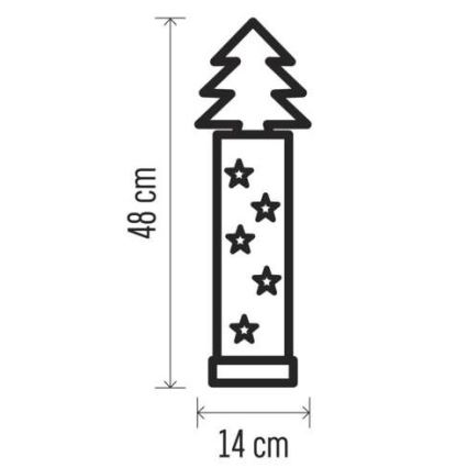 Decorazione natalizia LED 5xLED/2xAA albero