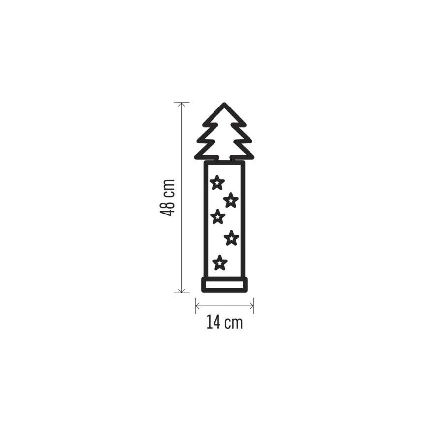 Decorazione natalizia LED 5xLED/2xAA albero
