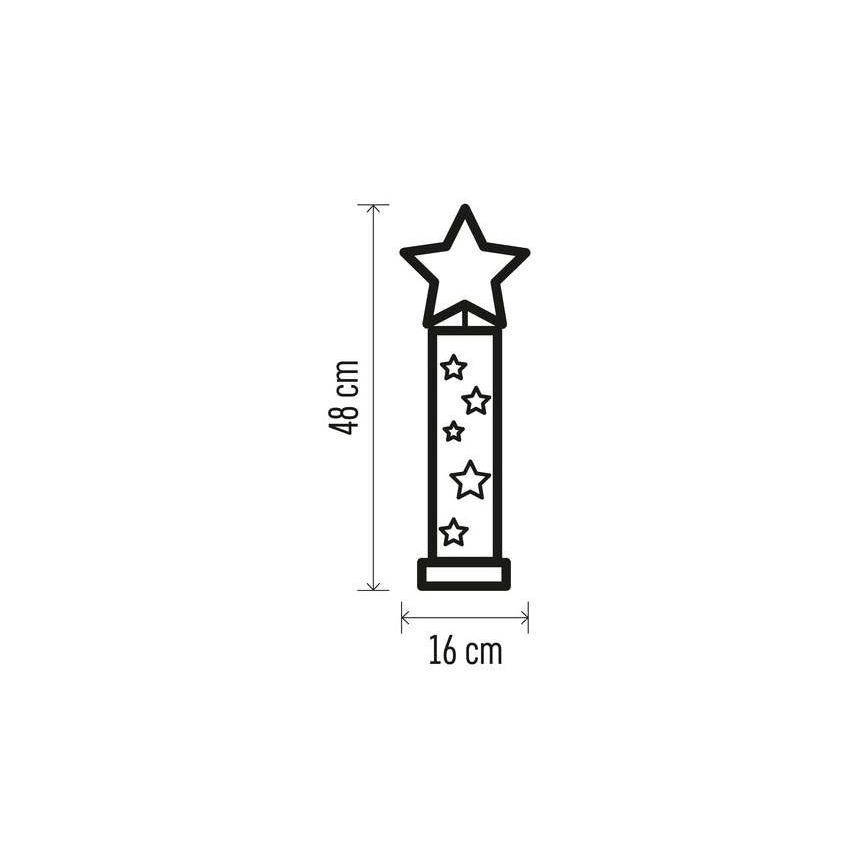 Decorazione natalizia LED 5xLED/2xAA stella