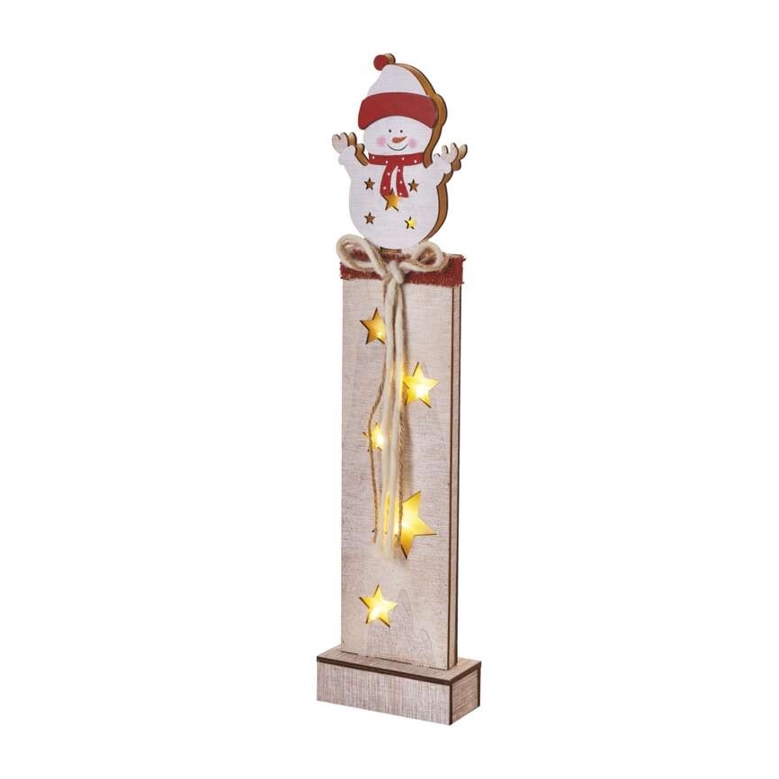 Decorazione natalizia LED 7xLED/2xAA pupazzo di neve