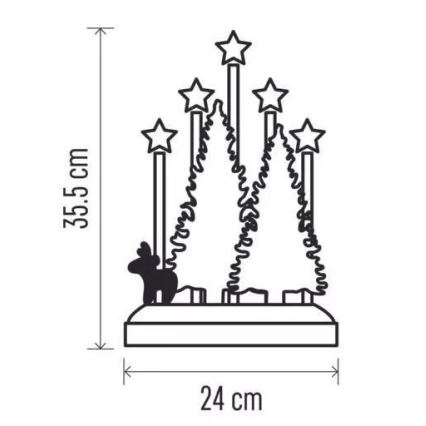 Decorazione natalizia LED LED/2xAA bianco caldo