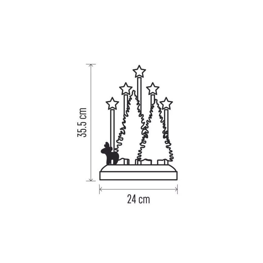Decorazione natalizia LED LED/2xAA bianco caldo