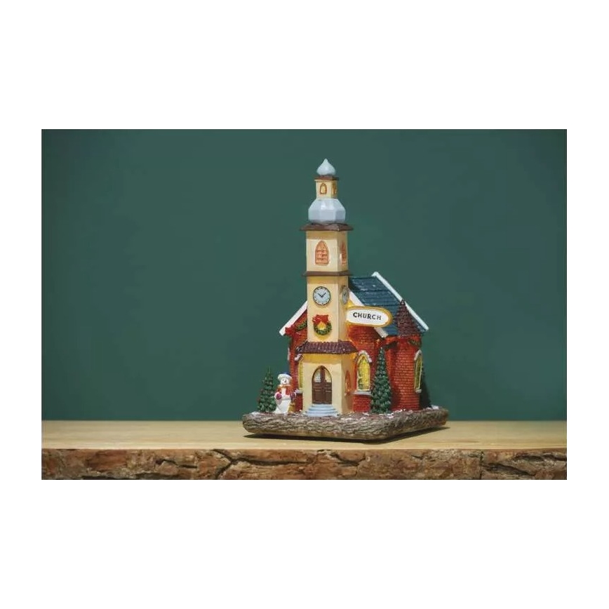 Decorazione natalizia LED LED/3xAA chiesa