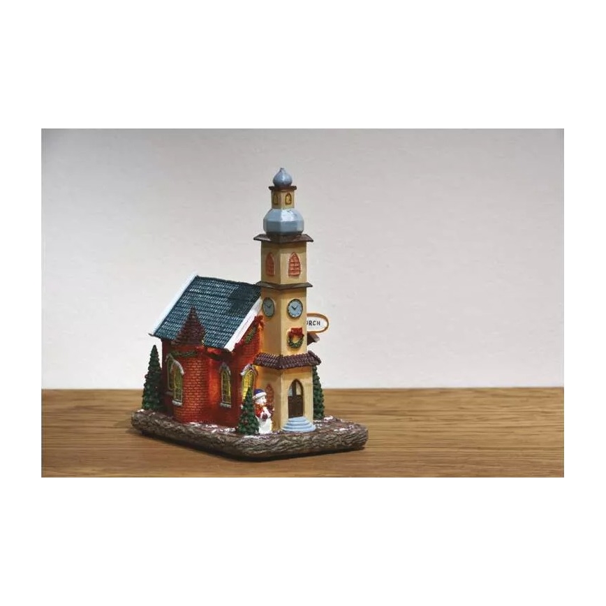 Decorazione natalizia LED LED/3xAA chiesa