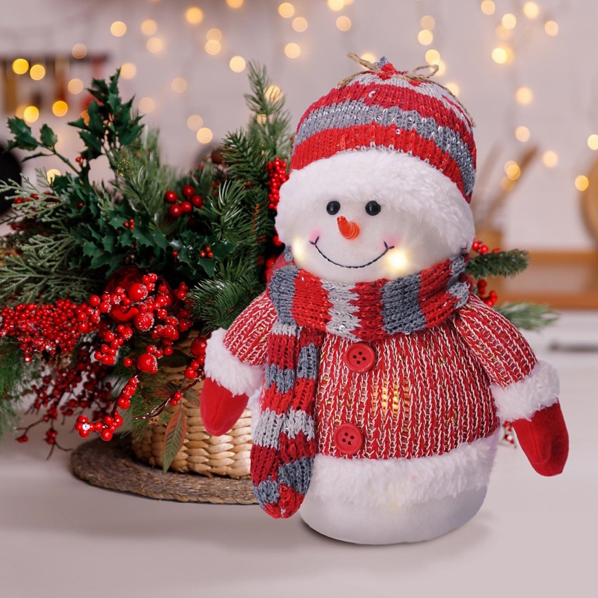 Decorazione natalizia LED LED/3xAA pupazzo di neve