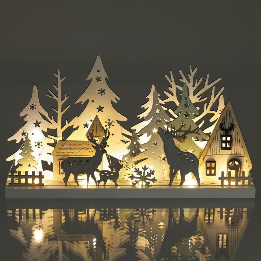 Decorazione natalizia LED LED/3xAAA/bianco caldo foresta