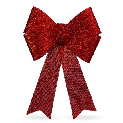Decorazione natalizia LED RGB 11xLED/3xLR44 40x30 cm fiocco rosso